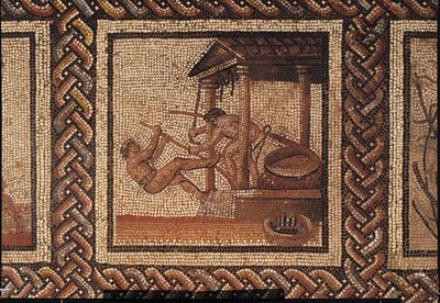Olive Pressing (mosaic), originally from Saint-Romain-en-Gal by Roman